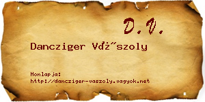 Dancziger Vászoly névjegykártya